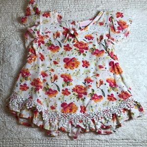 🌻Floral 2T Little Lass Sparkly Top